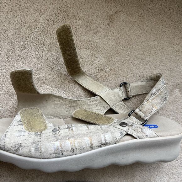 Wolky Multu Picasso Crash Multi White Adjustable Sandals EU 38 US 7 Comfort - Picture 10 of 16